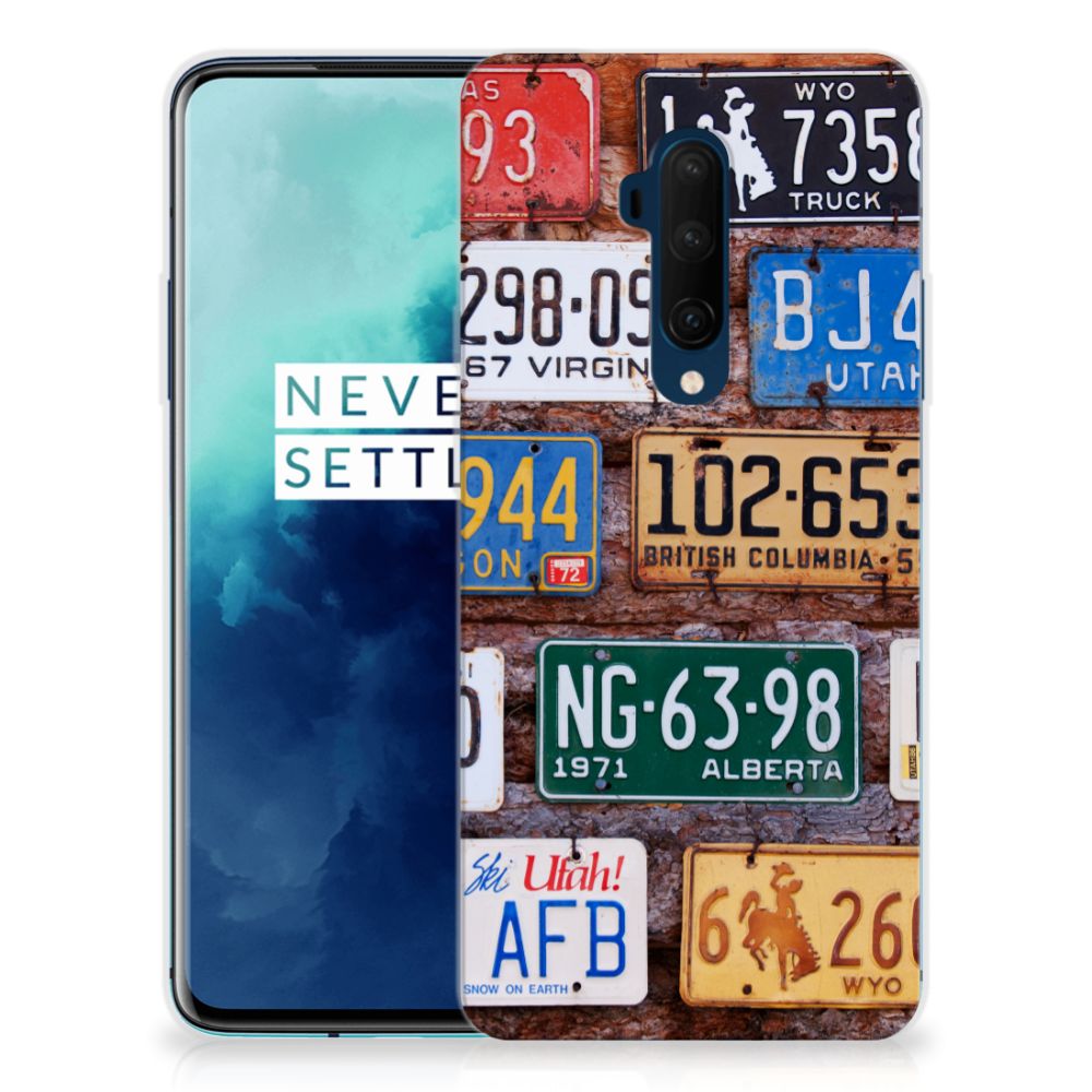 OnePlus 7T Pro Siliconen Hoesje met foto Kentekenplaten