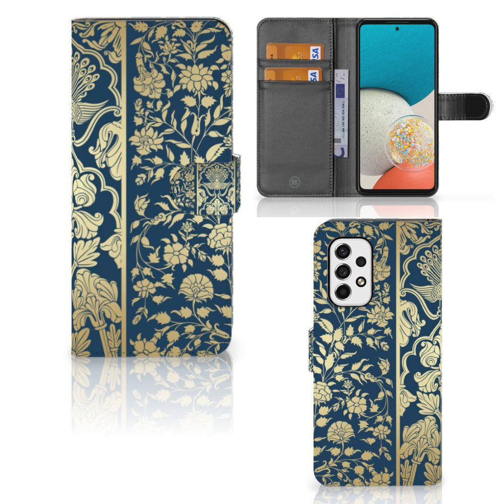 Samsung Galaxy A53 Hoesje Beige Flowers