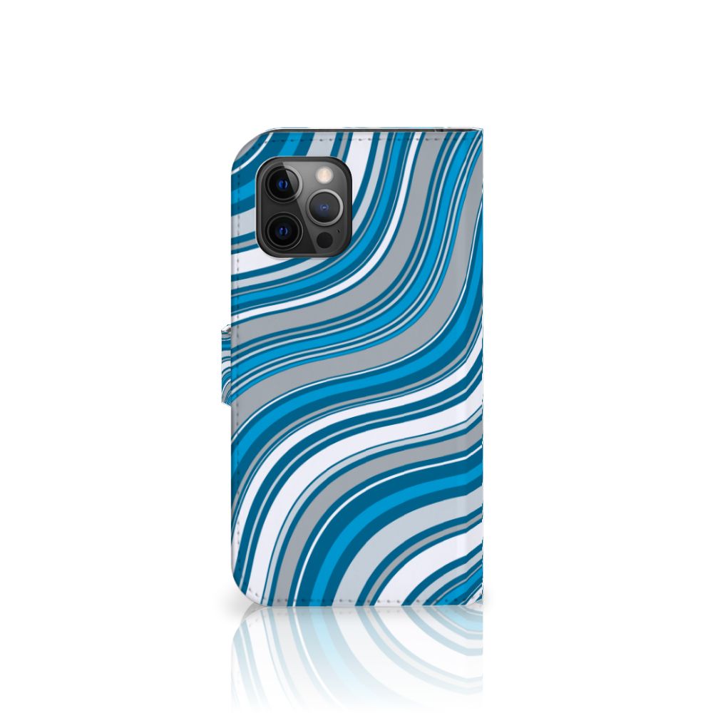 Apple iPhone 12 Pro Max Telefoon Hoesje Waves Blue