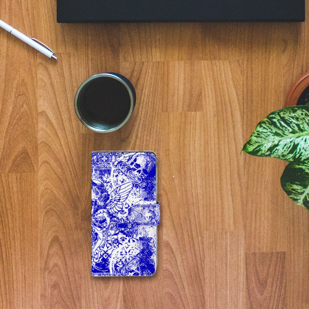 Telefoonhoesje met Naam Xiaomi Mi Mix 2s Angel Skull Blauw