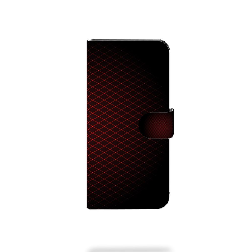 Xiaomi Redmi Note 13 Pro Plus Telefoon Hoesje Geruit Rood met minimalistisch design en ruimte voor 3 pasjes.