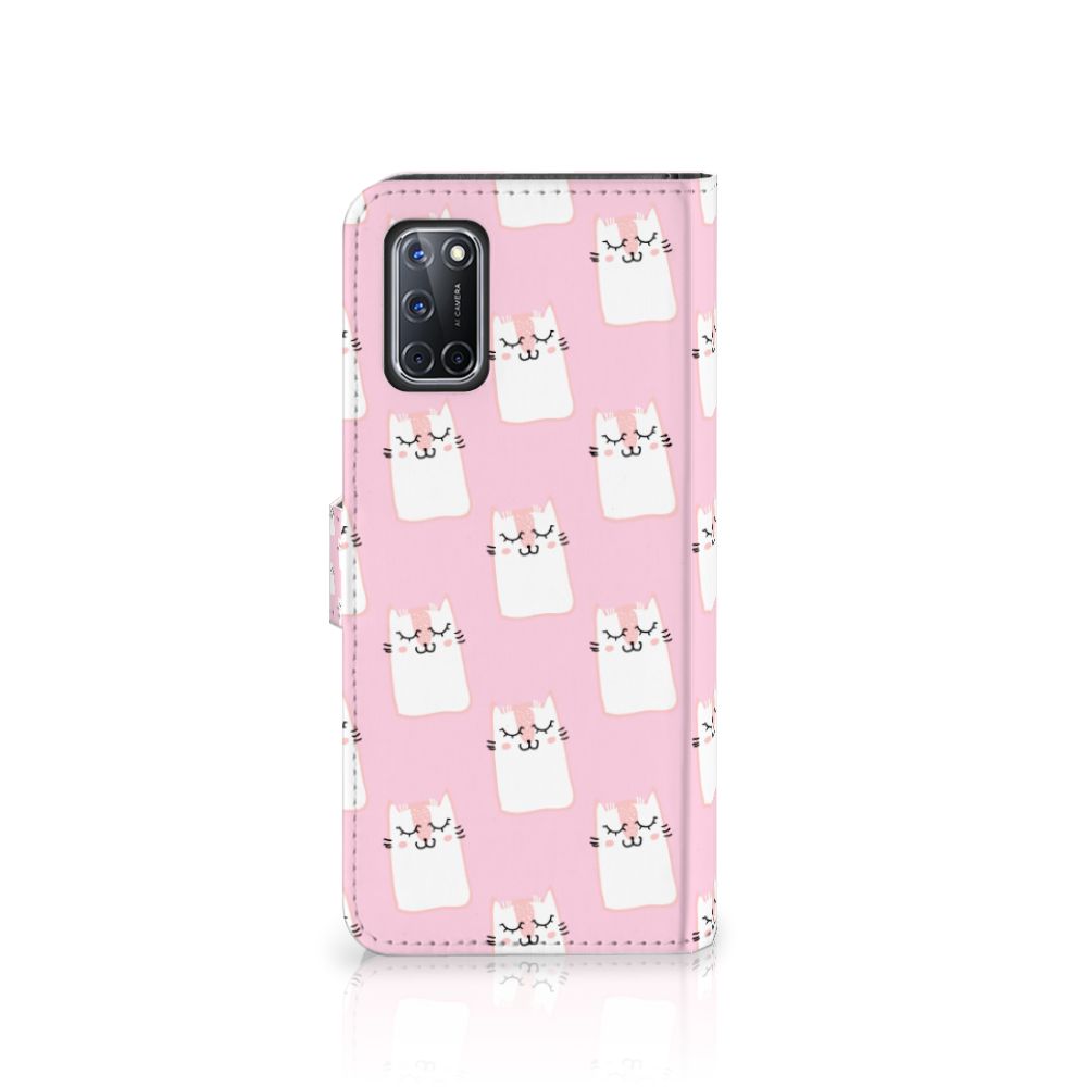 OPPO A72 | OPPO A52 Telefoonhoesje met Pasjes Sleeping Cats
