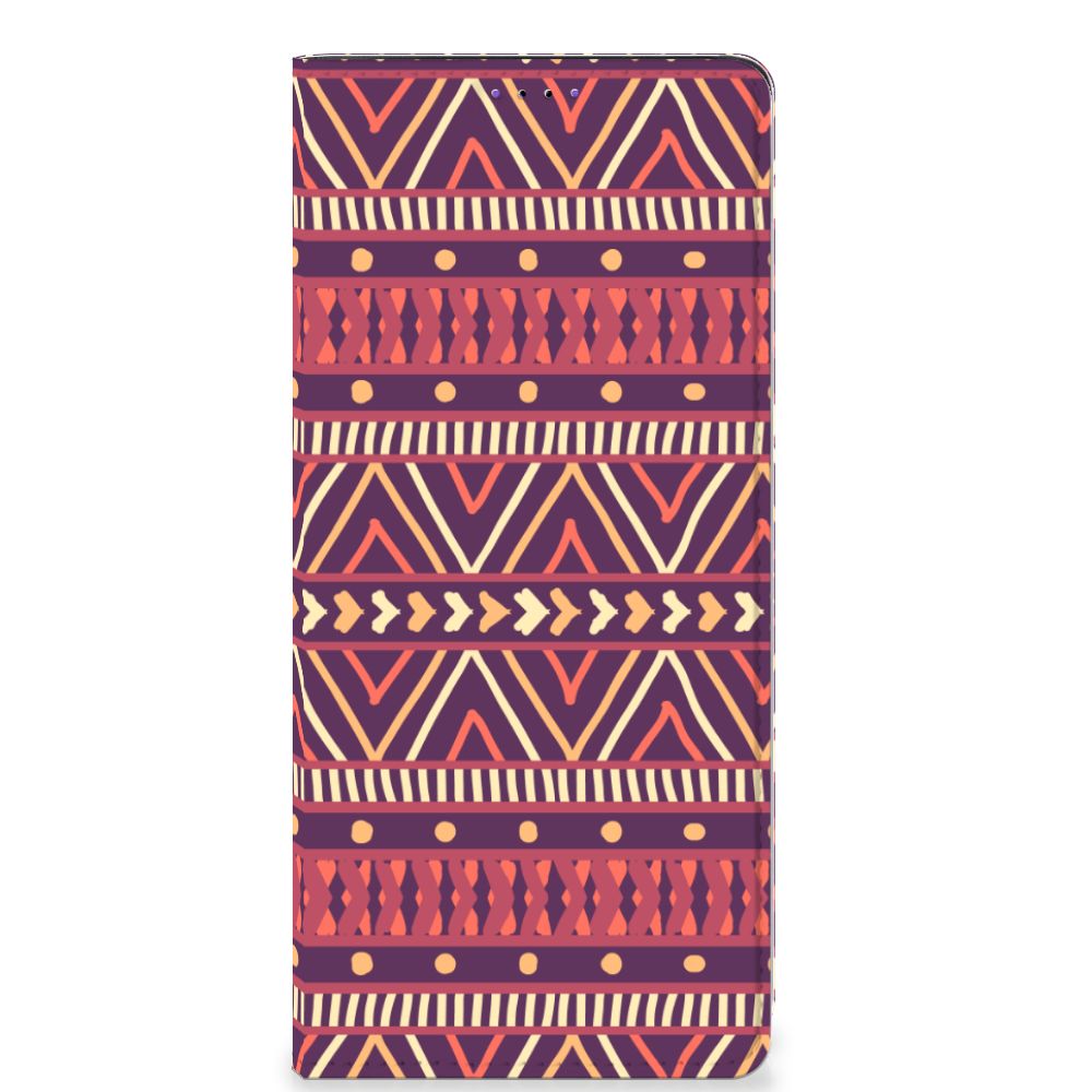 Samsung Galaxy A22 5G Hoesje met Magneet Aztec Paars - B2C Telecom