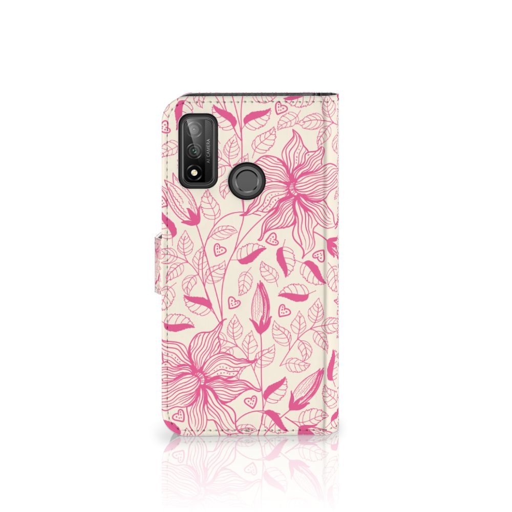Huawei P Smart 2020 Hoesje Pink Flowers
