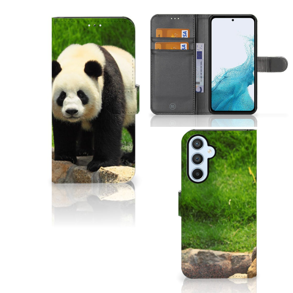 Samsung Galaxy A54 5G Telefoonhoesje met Pasjes Panda