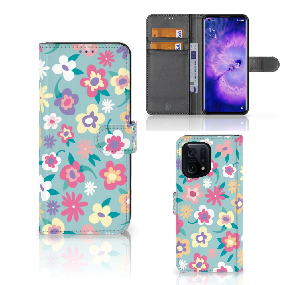 OPPO Find X5 Hoesje Flower Power