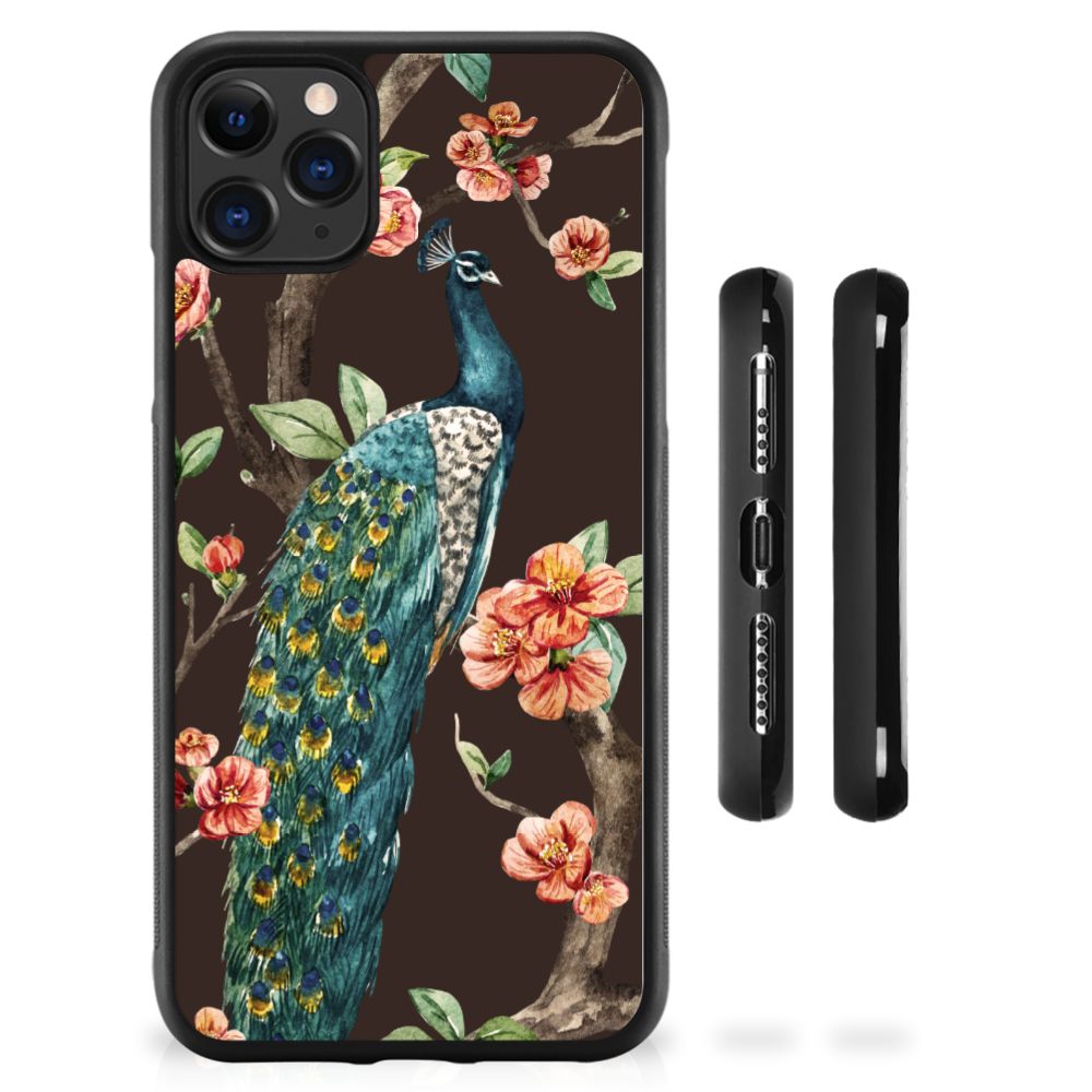 Apple iPhone 11 Pro Max Back Cover Pauw met Bloemen B2C Telecom