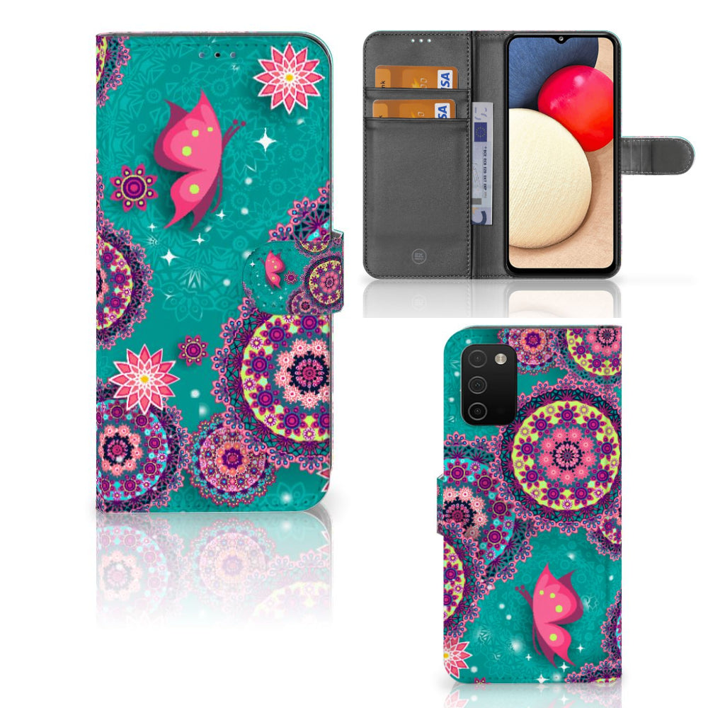 Samsung Galaxy A03s Hoesje Cirkels en Vlinders