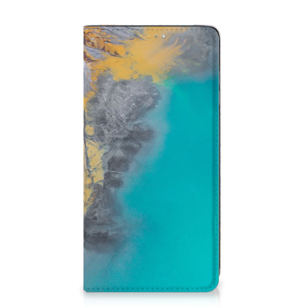 Samsung Galaxy A32 4G | A32 5G Enterprise Editie Standcase Marble Blue Gold - B2C Telecom