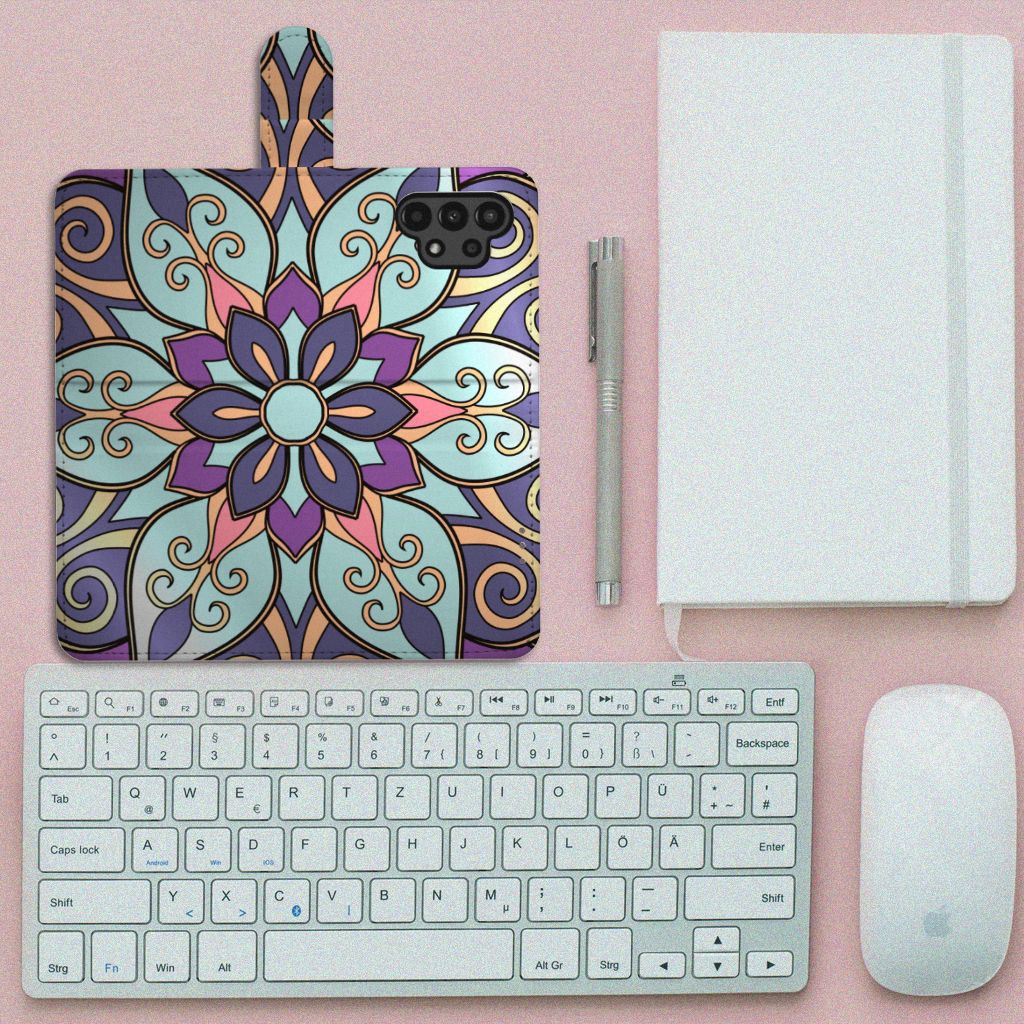 Samsung Galaxy A13 (4G) Hoesje Purple Flower