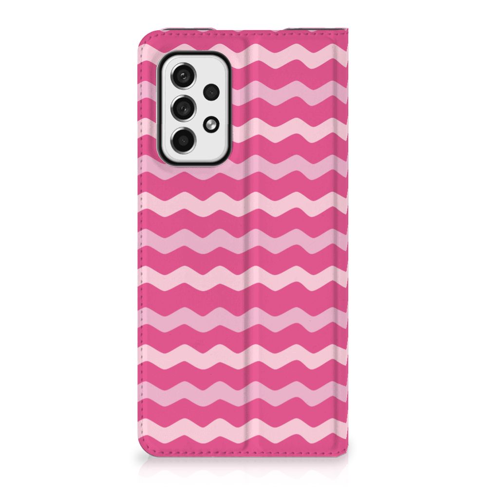 Samsung Galaxy A73 Hoesje met Magneet Waves Pink - B2C Telecom