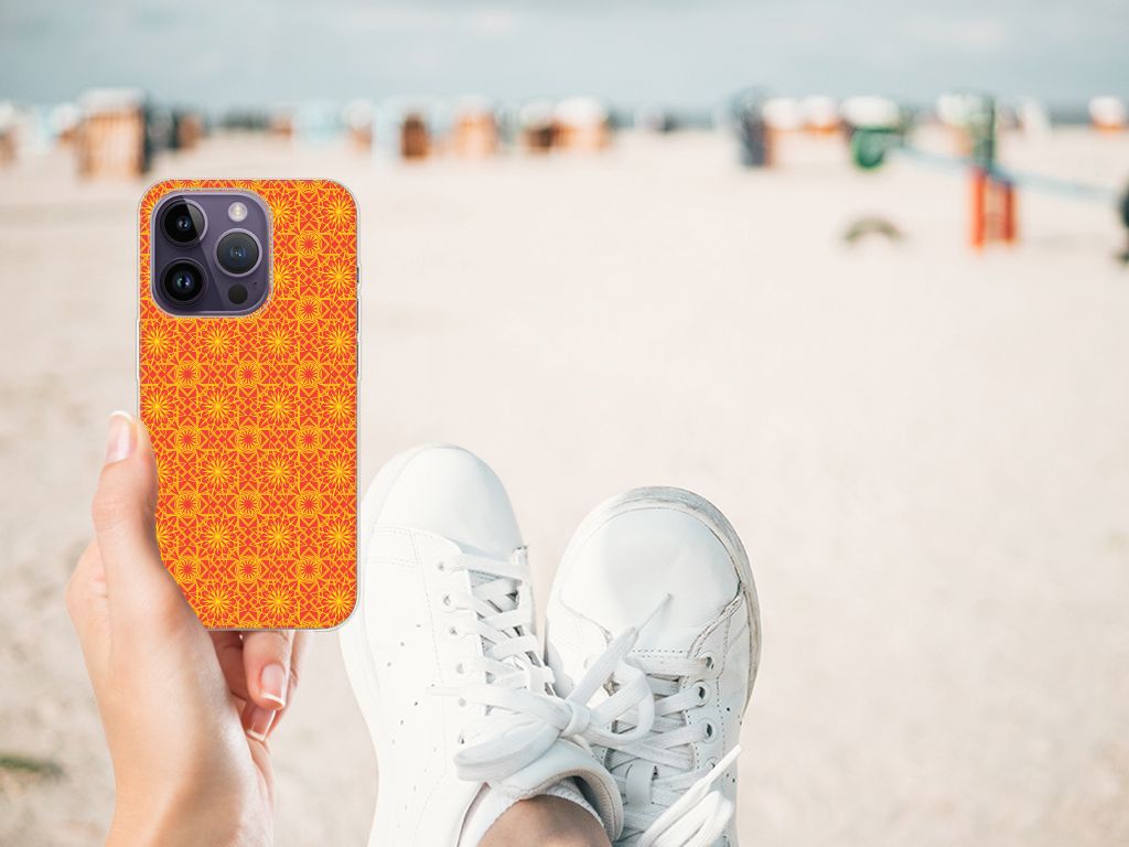 Apple iPhone 14 Pro TPU bumper Batik Oranje B2C Telecom