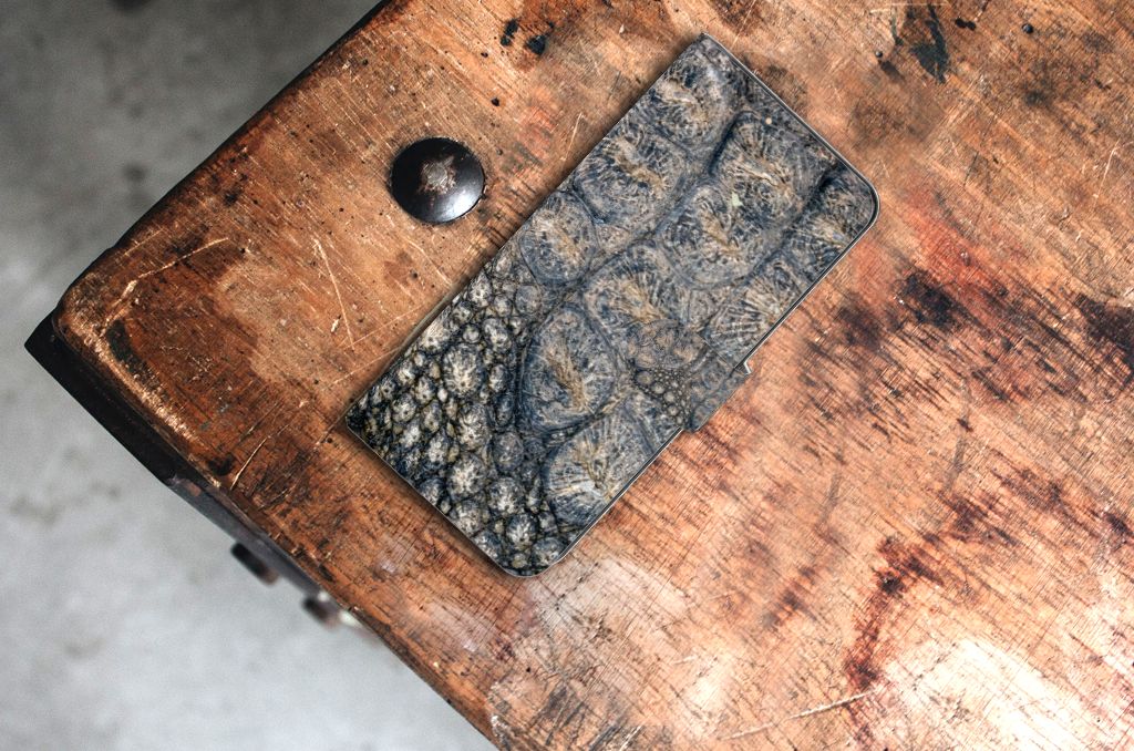 Nokia 5.3 Telefoonhoesje met Pasjes Krokodillenprint