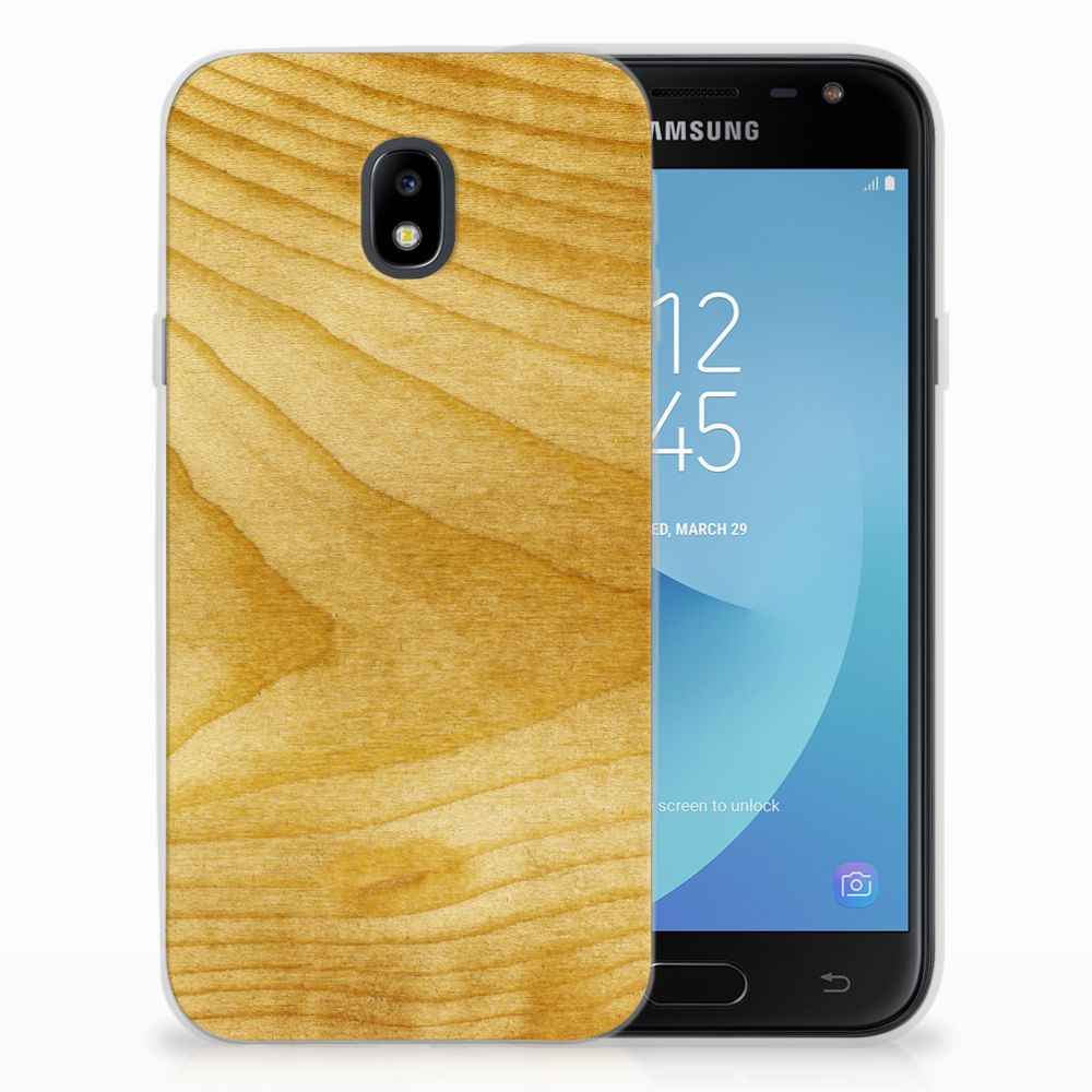 Samsung Galaxy J3 2017 Bumper Hoesje Licht Hout