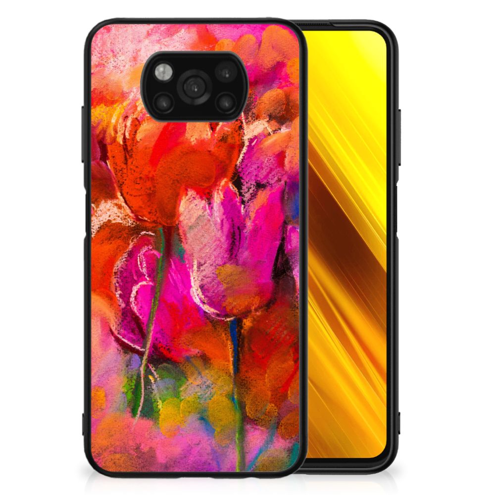 Kleurrijke Telefoonhoesje Xiaomi Poco X3 | X3 Pro Tulips