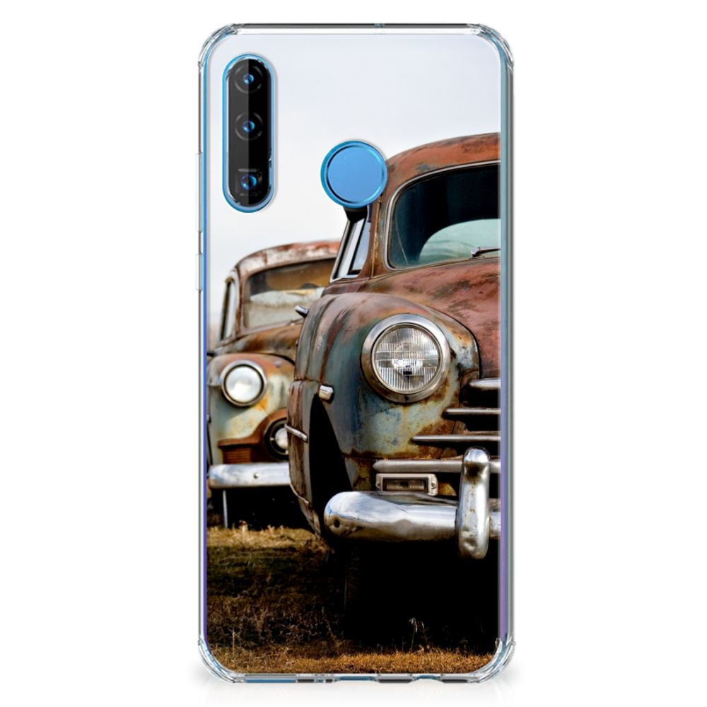 Huawei P30 Lite Anti-shock Hoesje met foto Vintage Auto