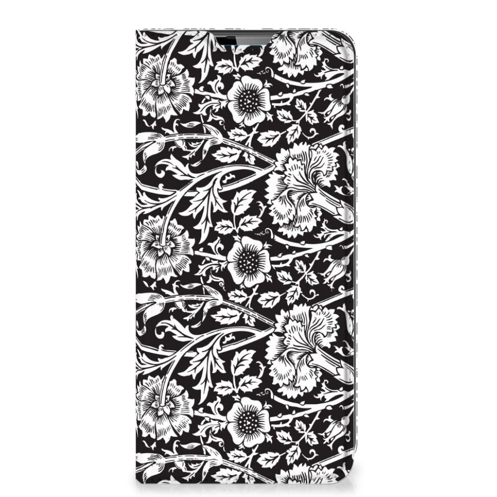 Motorola Moto G9 Plus Smart Cover Black Flowers - B2C Telecom