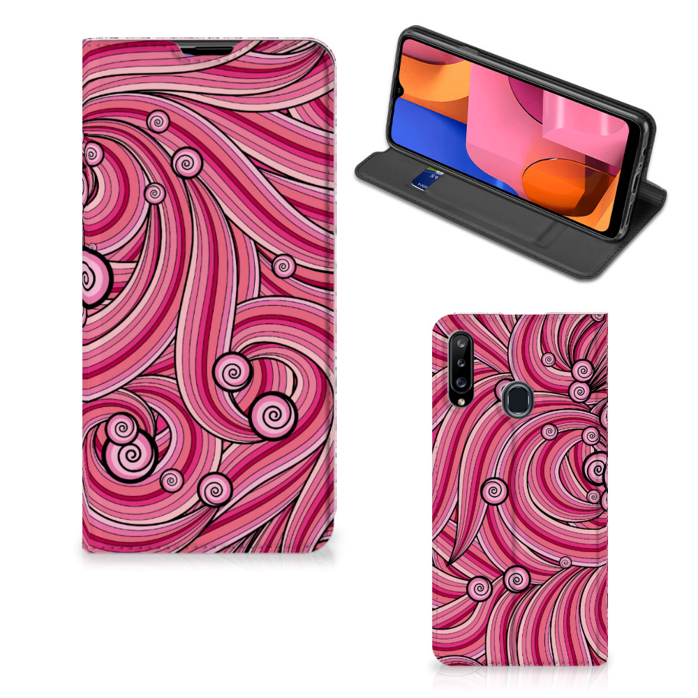 Samsung Galaxy A20s Bookcase Swirl Pink - B2C Telecom