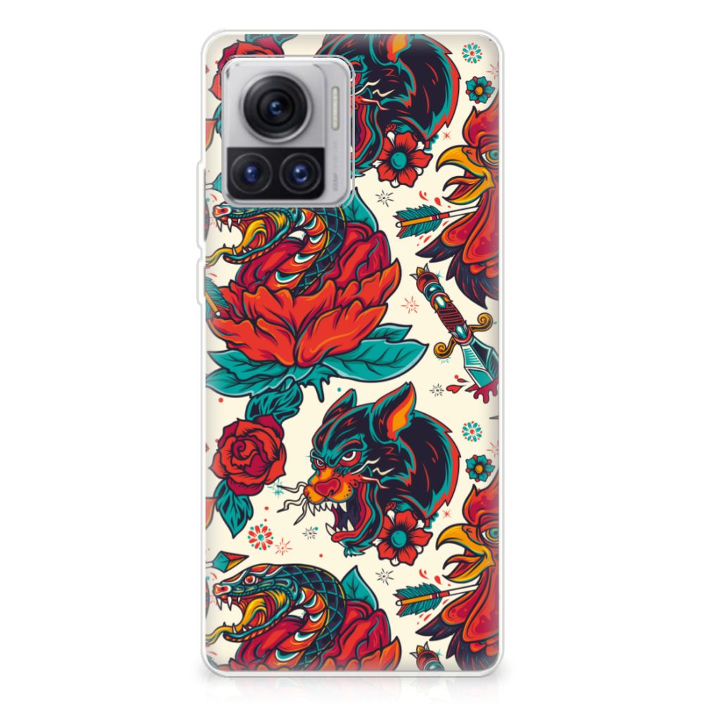 Siliconen Hoesje met foto voor Motorola Moto X30 Pro Old Skool