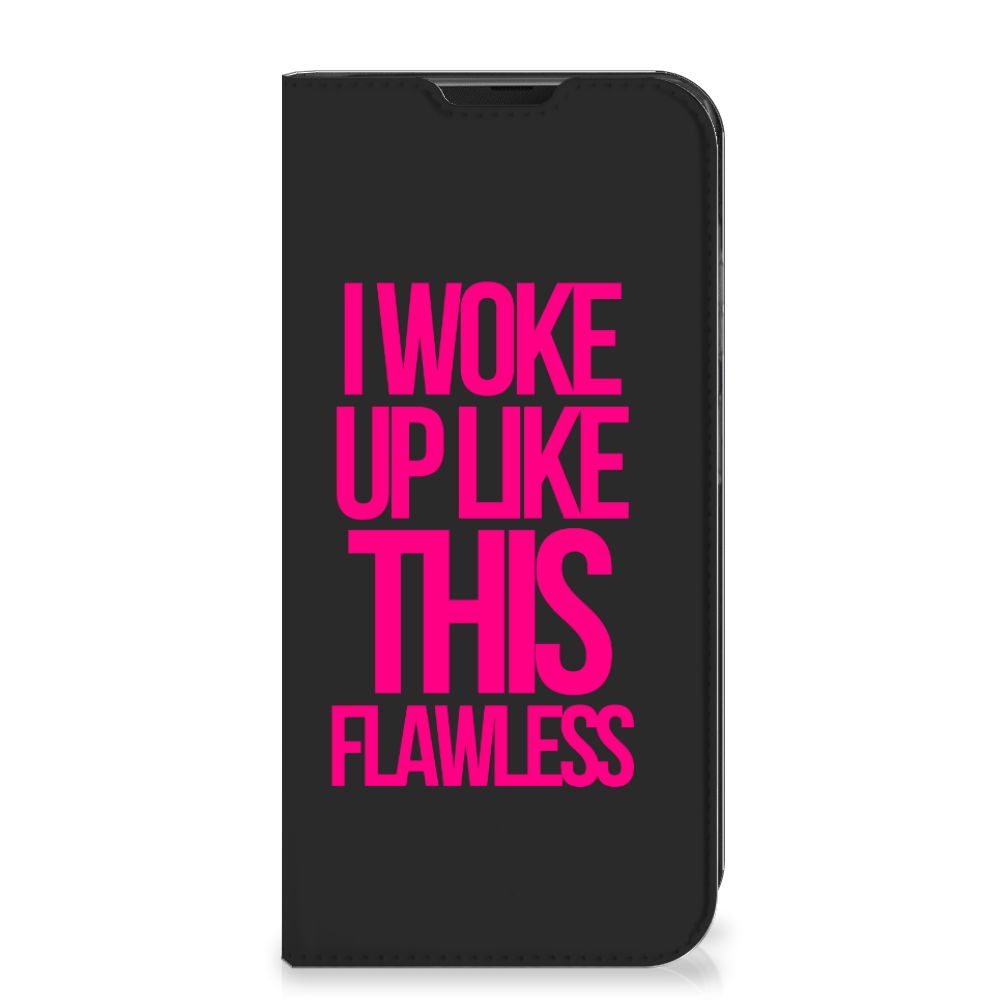 Samsung Galaxy Xcover 6 Pro Hoesje met tekst Woke Up - Origineel Cadeau Zelf Maken