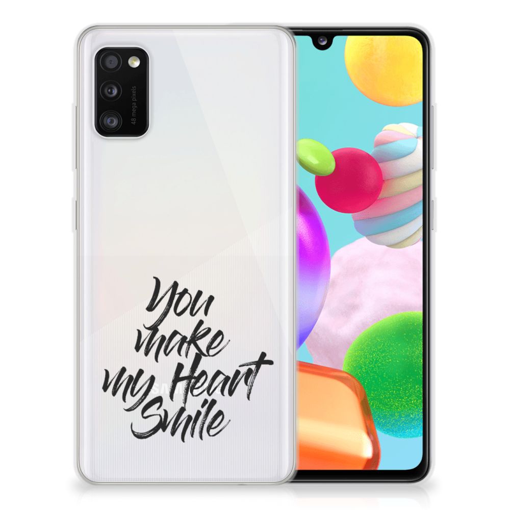 Samsung Galaxy A41 Siliconen hoesje met naam Heart Smile B2C Telecom