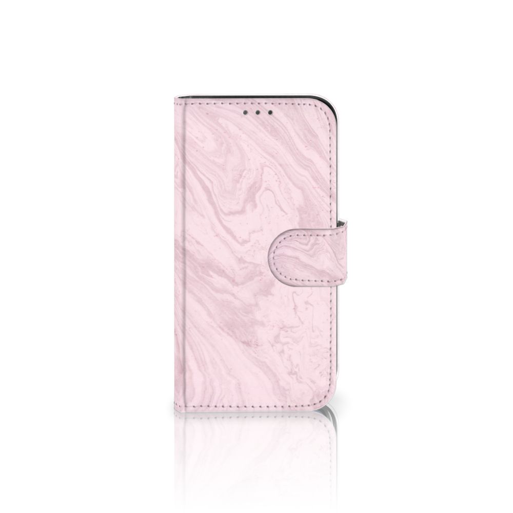 Apple iPhone 12 Mini Bookcase Marble Pink - Origineel Cadeau Vriendin