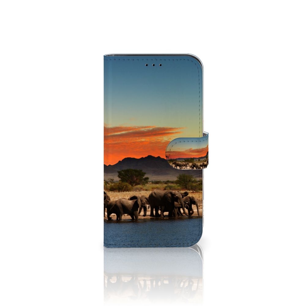 iPhone 13 Pro Telefoonhoesje met Pasjes Olifanten