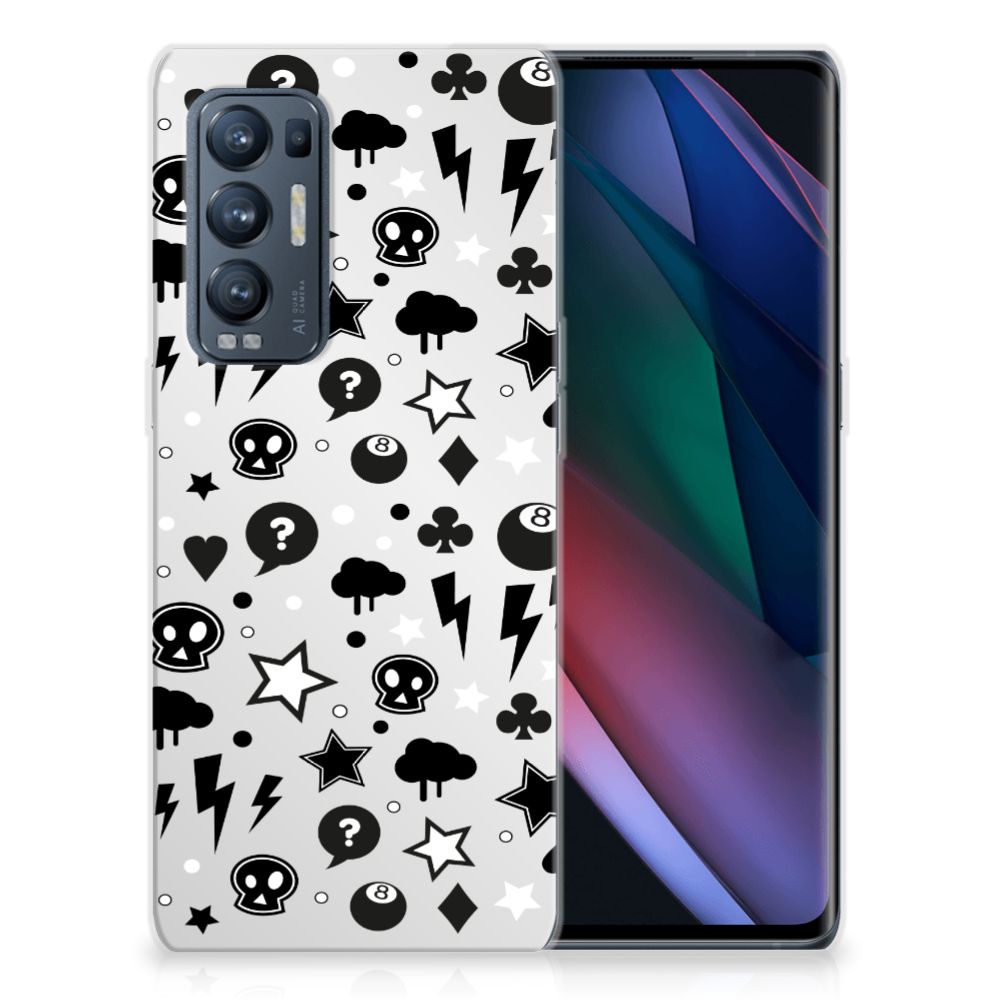 Silicone Back Case OPPO Find X3 Neo Silver Punk B2C Telecom