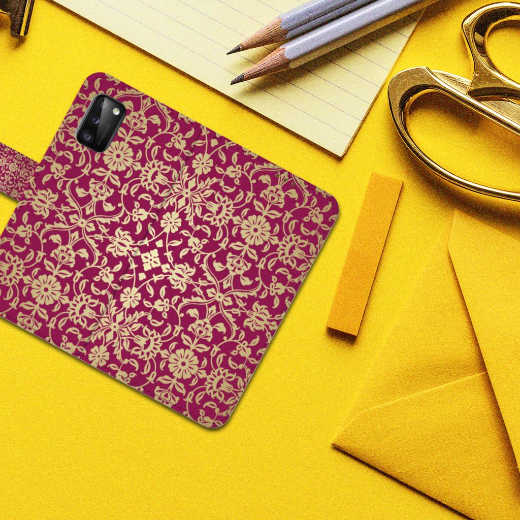 Wallet Case Samsung Galaxy A41 Barok Pink