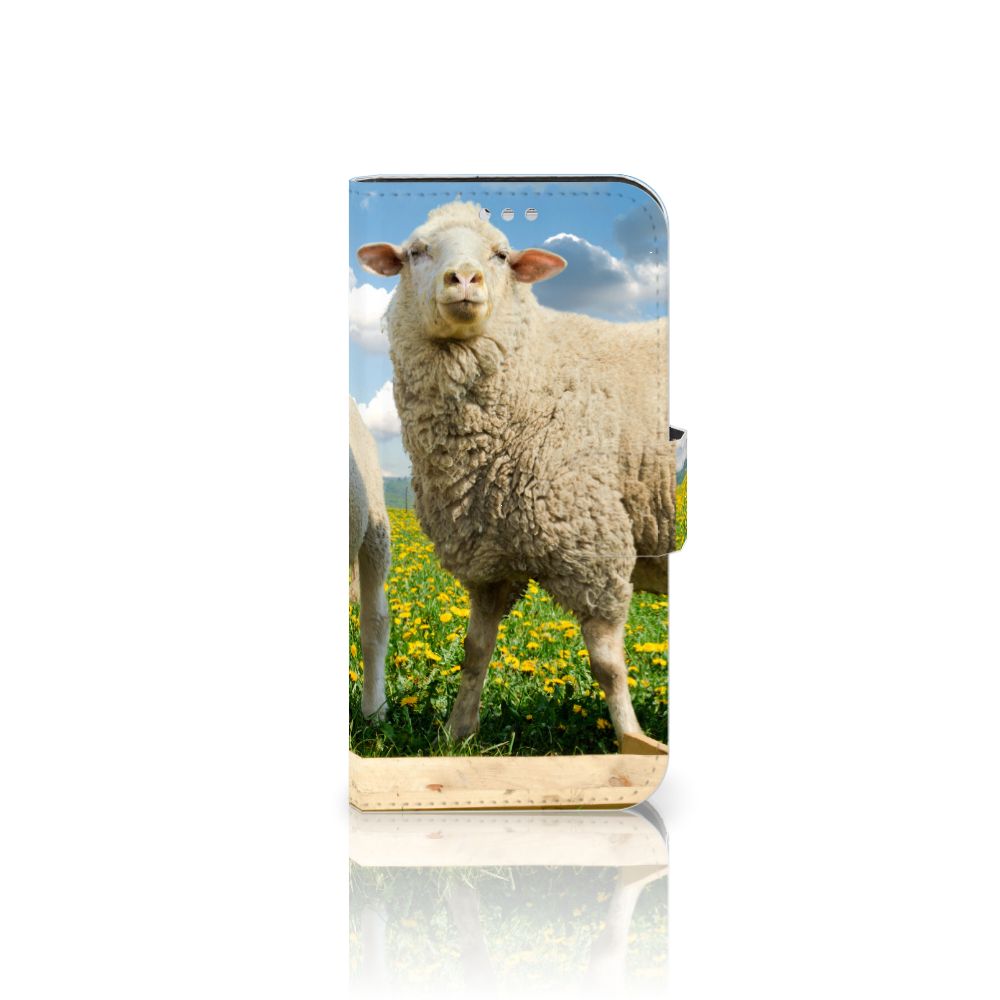 Samsung Galaxy S7 Telefoonhoesje met Pasjes Schaap en Lammetje