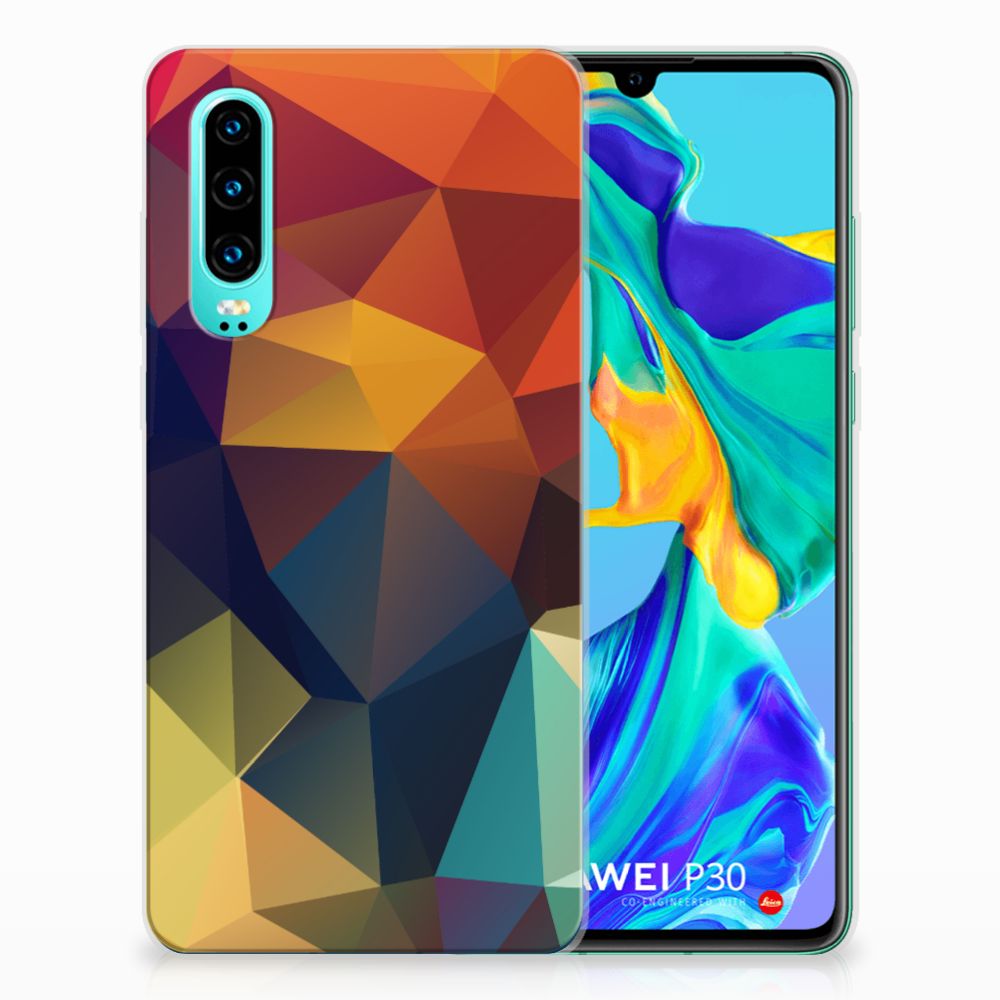 Huawei P30 TPU Hoesje Polygon Color