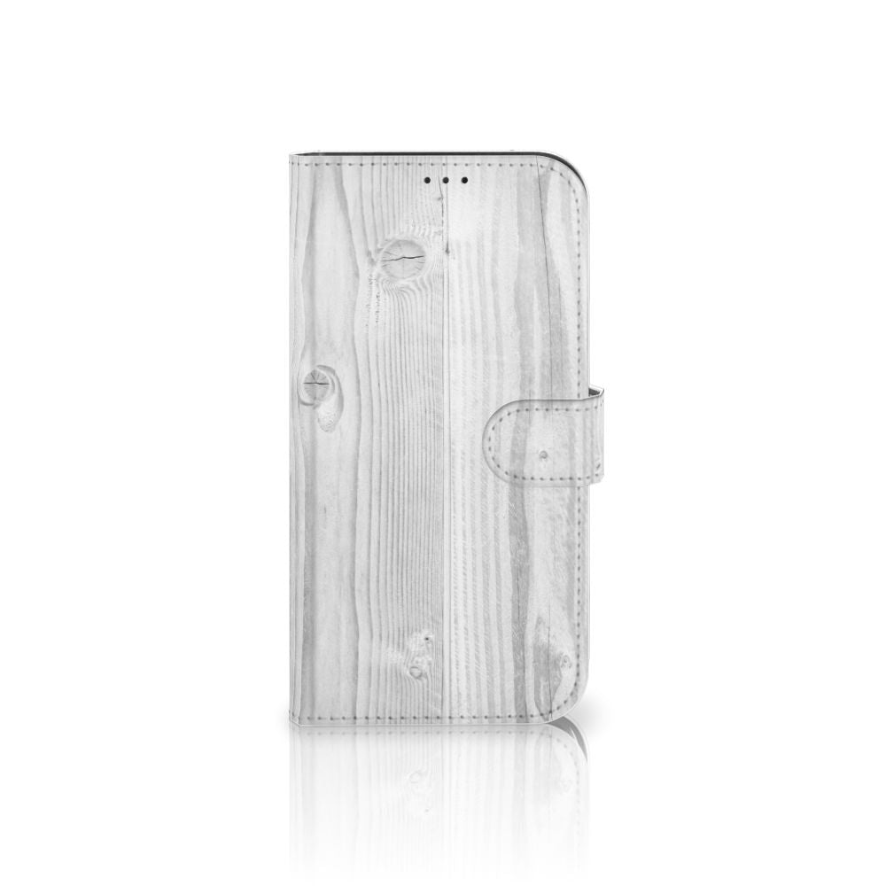 Apple iPhone 12 Pro Max Book Style Case White Wood
