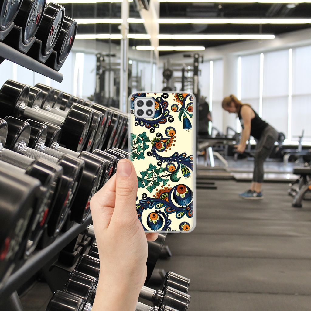 Siliconen Hoesje Samsung Galaxy A22 5G Barok Flower B2C Telecom