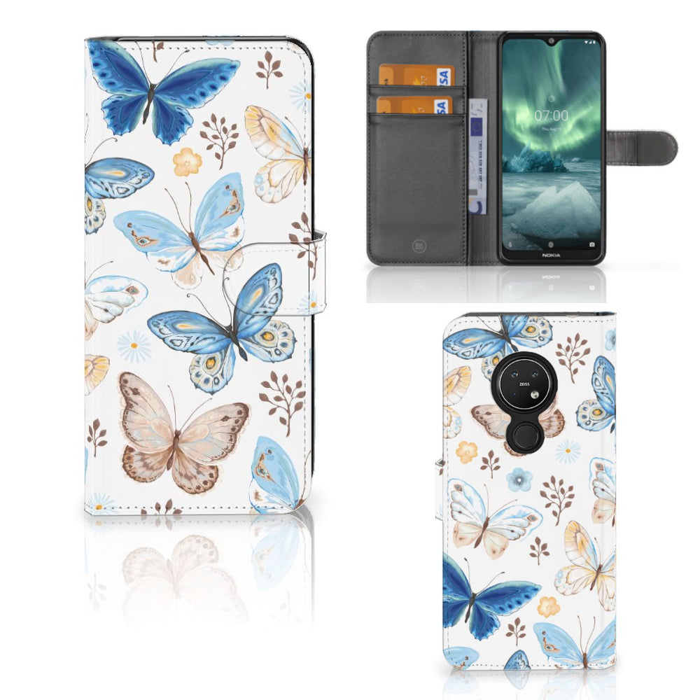 Telefoonhoesje met Pasjes voor Nokia 7.2 | Nokia 6.2 Vlinder