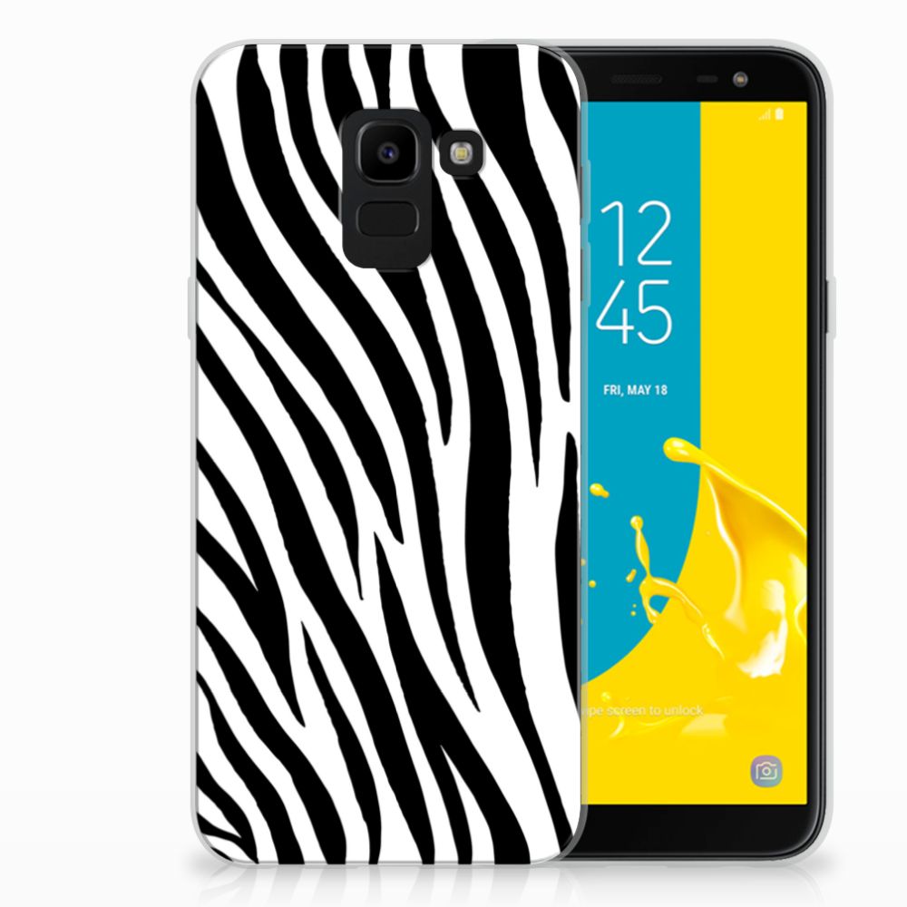 Samsung Galaxy J6 2018 TPU Hoesje Zebra