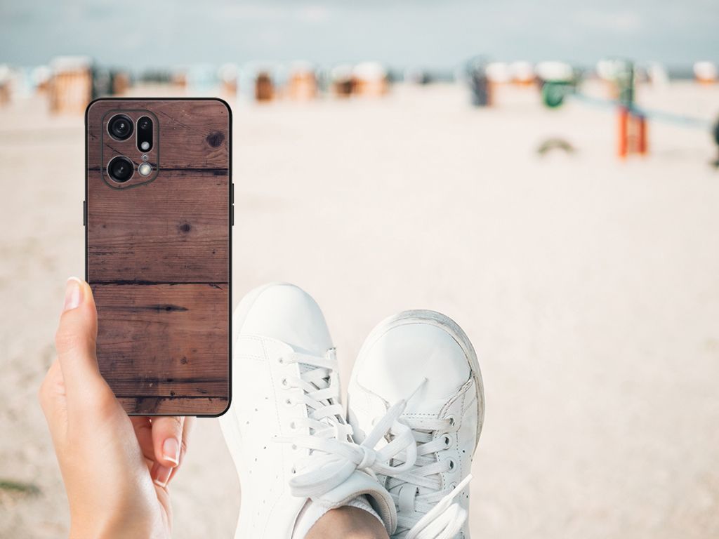 OPPO Find X5 Pro Houten Print Telefoonhoesje Old Wood B2C Telecom