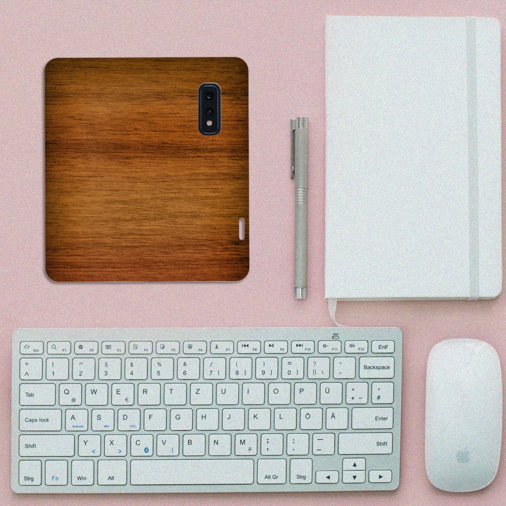 Samsung Galaxy S10e Book Wallet Case Donker Hout