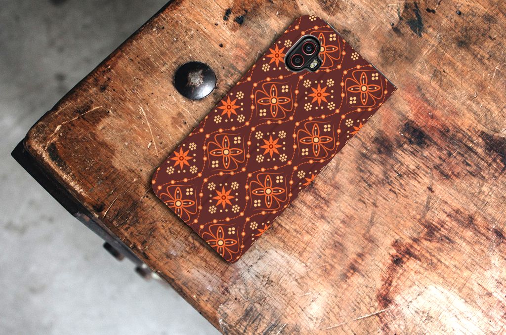 Samsung Galaxy Xcover 6 Pro Hoesje met Magneet Batik Brown - B2C Telecom