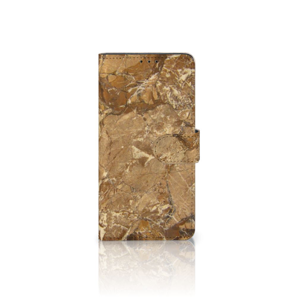 Samsung Galaxy M21 | M30s Bookcase Marmer Creme met marmerdesign voor optimale bescherming en luxe uitstraling.