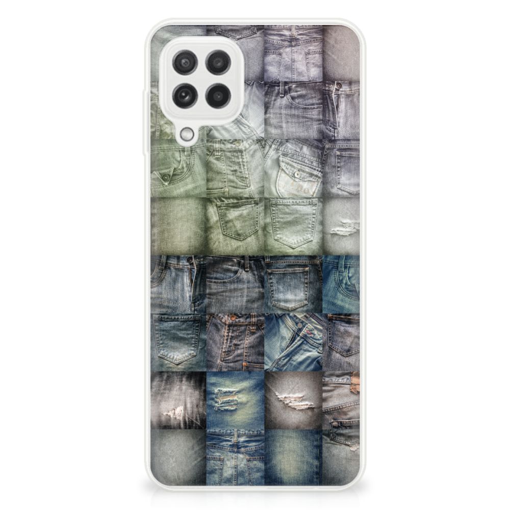 Silicone Back Cover Samsung Galaxy A22 4G | M22 Spijkerbroeken