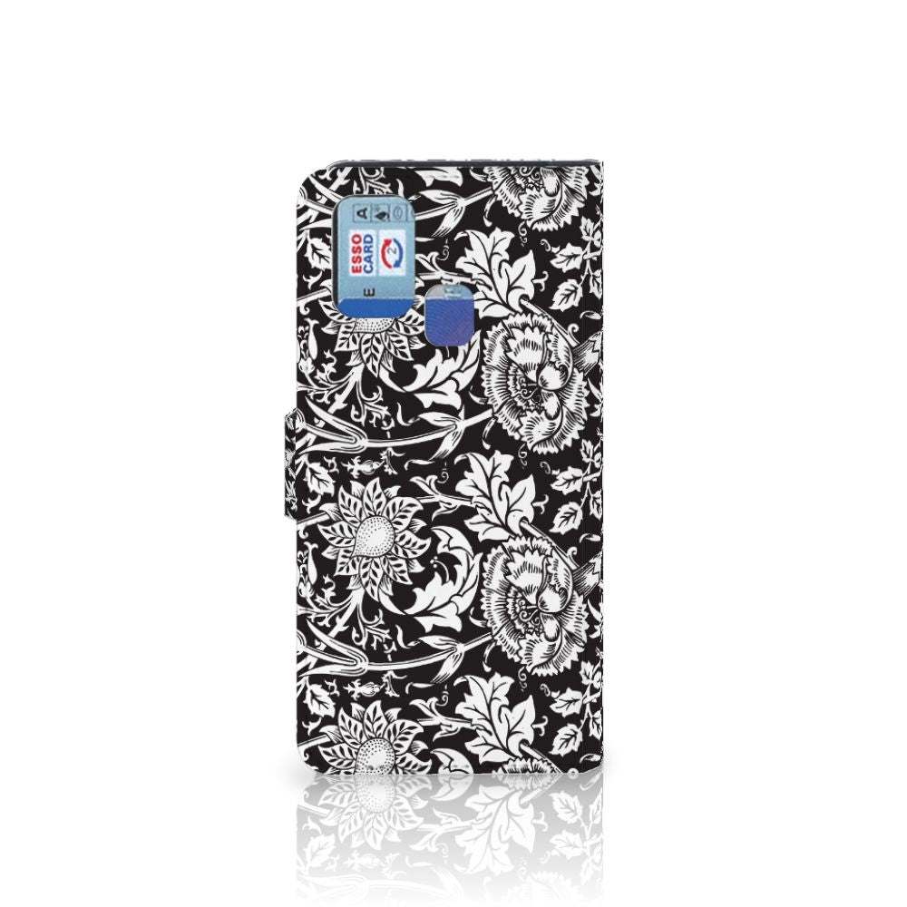 Samsung Galaxy M31 Hoesje Black Flowers