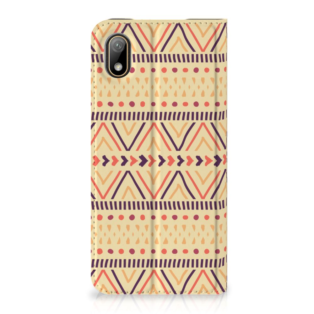 Huawei Y5 (2019) Hoesje met Magneet Aztec Yellow - B2C Telecom