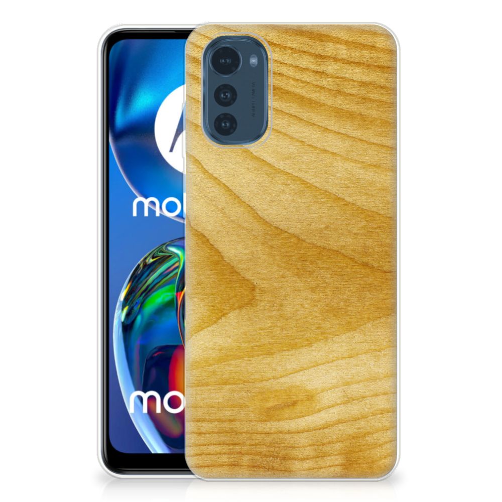 Motorola Moto E32/E32s Bumper Hoesje Licht Hout