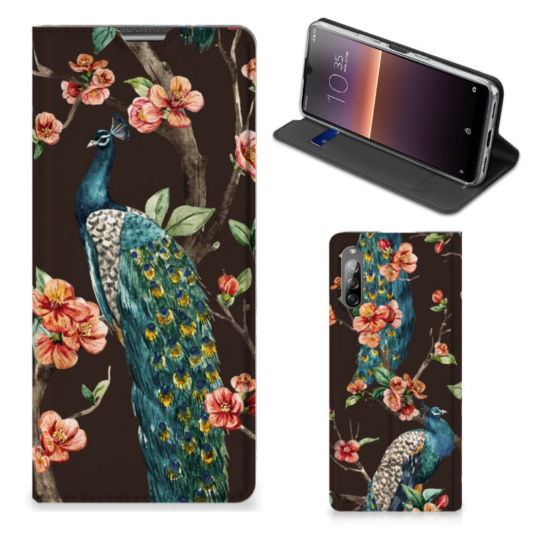 Sony Xperia L4 Hoesje maken Pauw met Bloemen