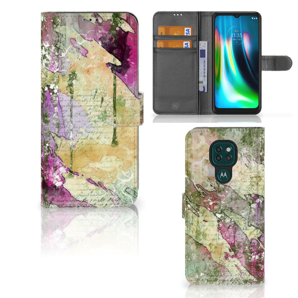 Hoesje Motorola Moto G9 Play | E7 Plus Letter Painting