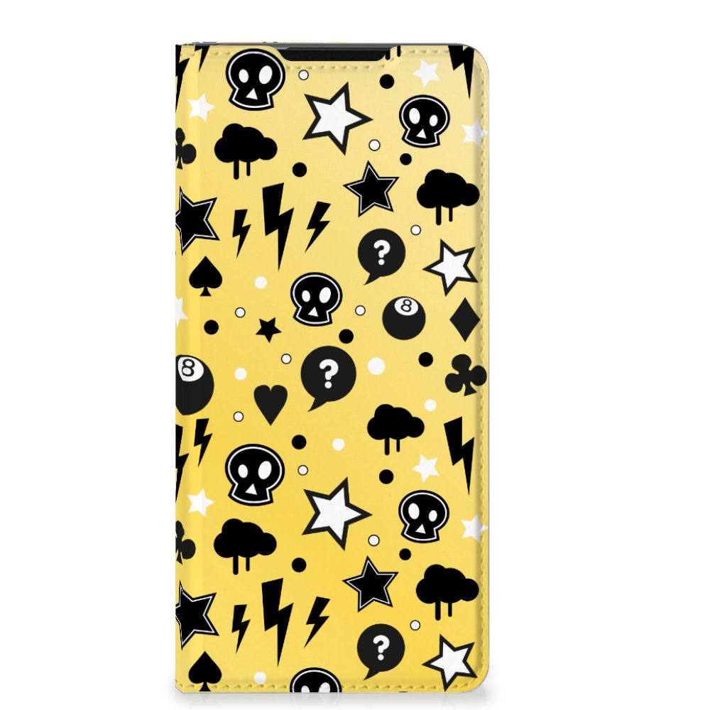 Mobiel BookCase Samsung Galaxy S21 Ultra Punk Geel - B2C Telecom