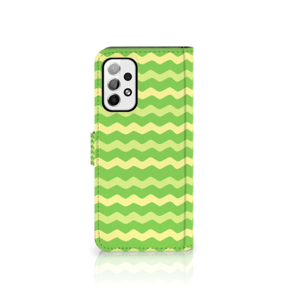 Samsung Galaxy A73 5G Telefoon Hoesje Waves Green