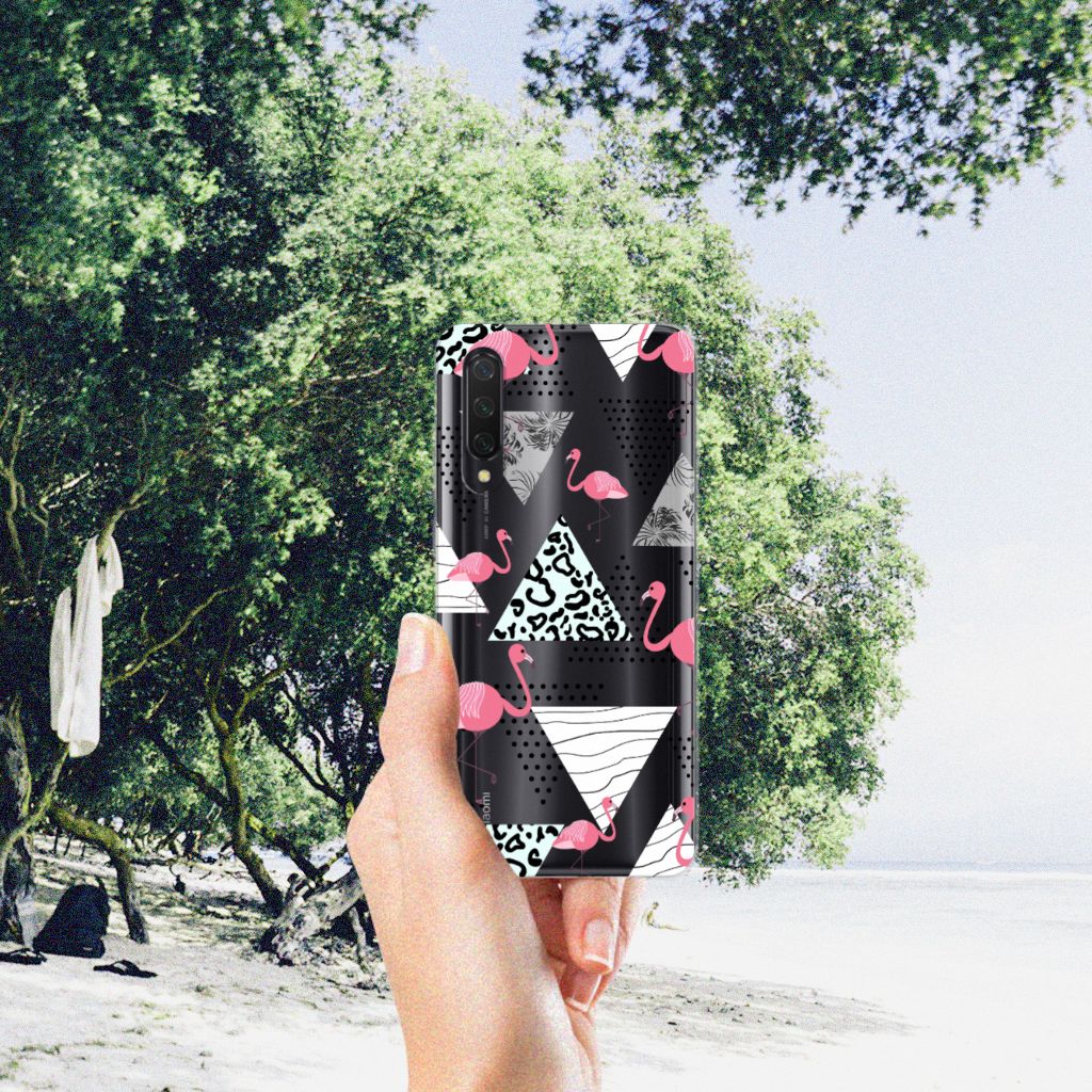 Xiaomi Mi 9 Lite TPU Hoesje Flamingo Triangle B2C Telecom