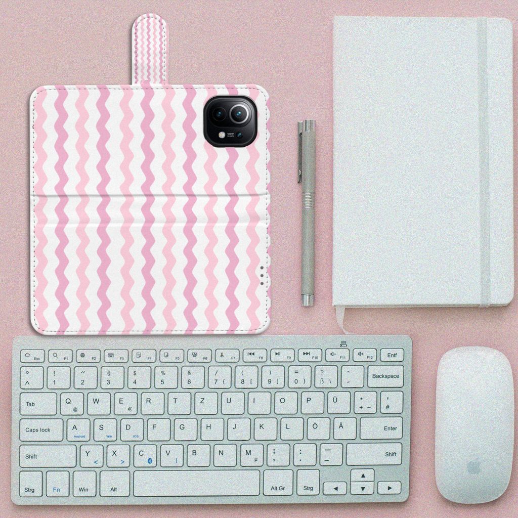 Xiaomi Mi 11 Telefoon Hoesje Waves Roze