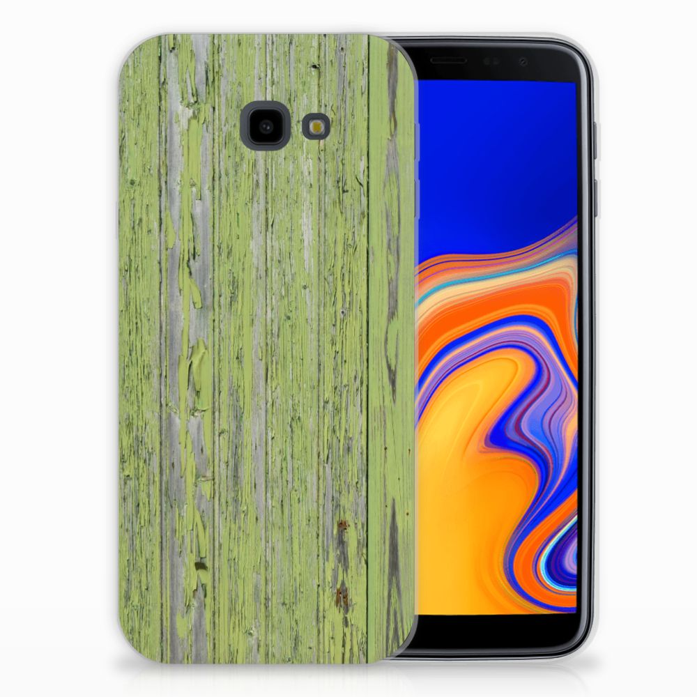 Samsung Galaxy J4 Plus (2018) Bumper Hoesje Green Wood